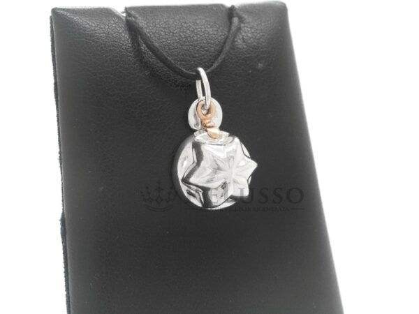 Ciondolo Dodo Budino Lucky Chef in argento e oro rosa foto1