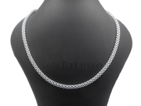 Collana Fope Collezione Solo maglia Novecento in oro bianco foto7
