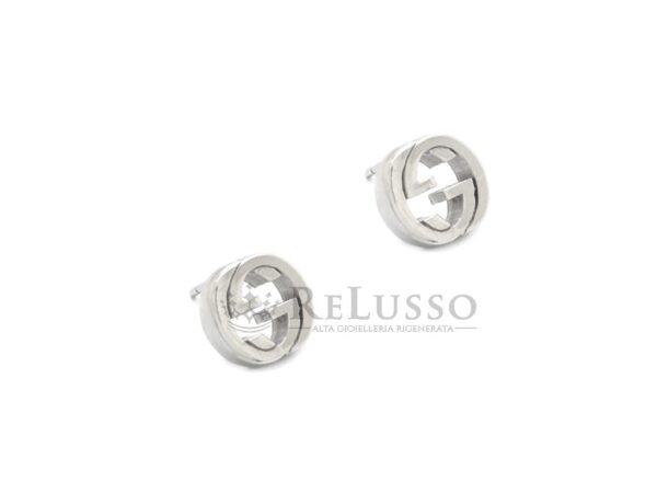 Orecchini Gucci Interlocking G in argento sterling foto1