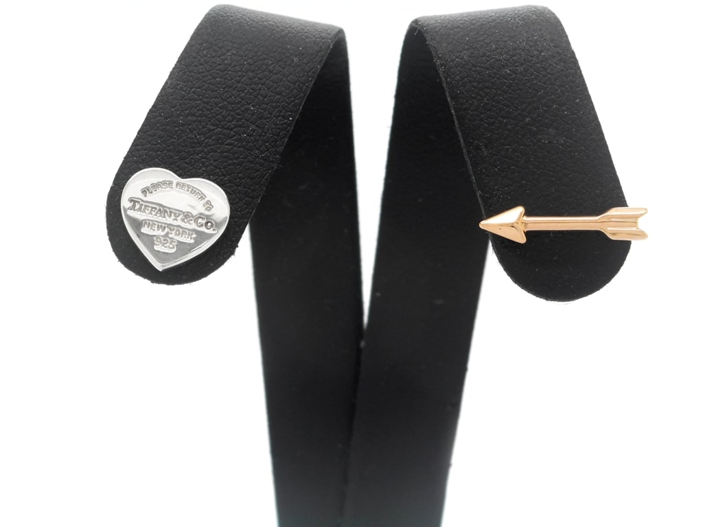 Orecchini Tiffany Lovestruck Heart Tag & Arrow in argento e oro rosa foto7