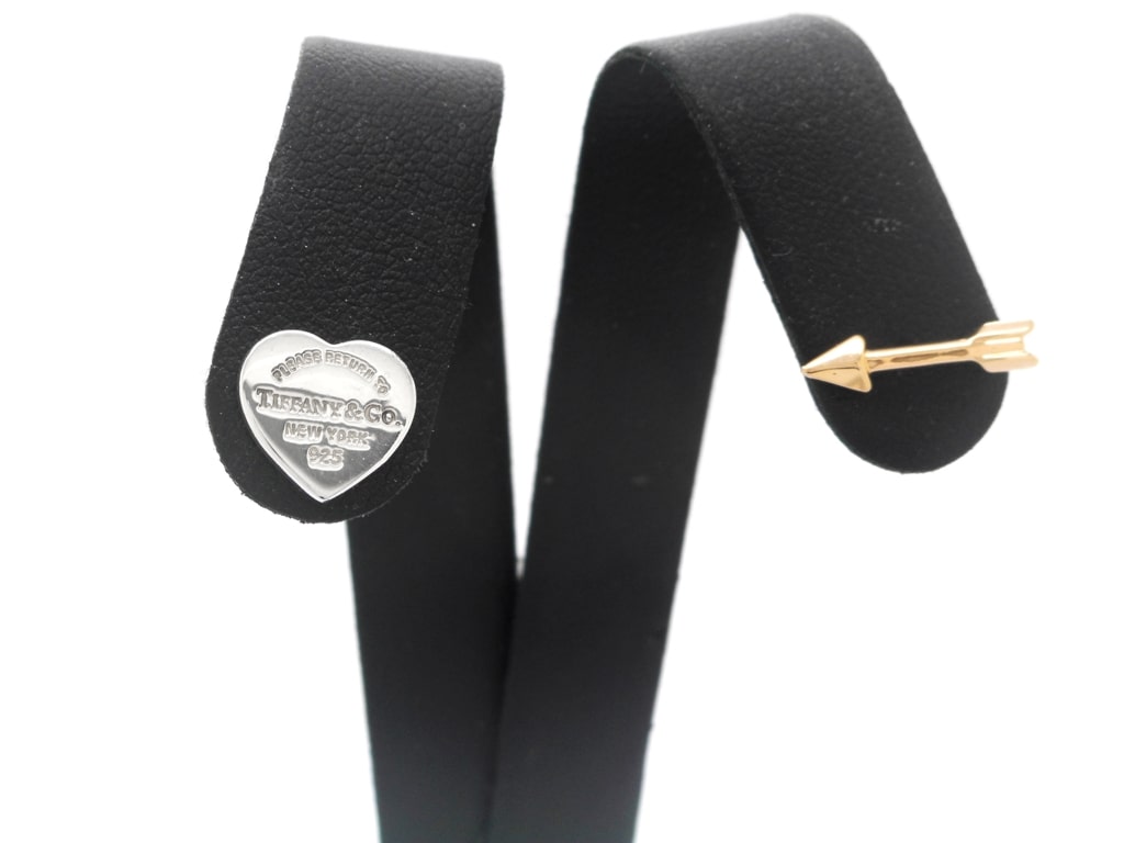 Orecchini Tiffany Lovestruck Heart Tag & Arrow in argento e oro rosa foto4