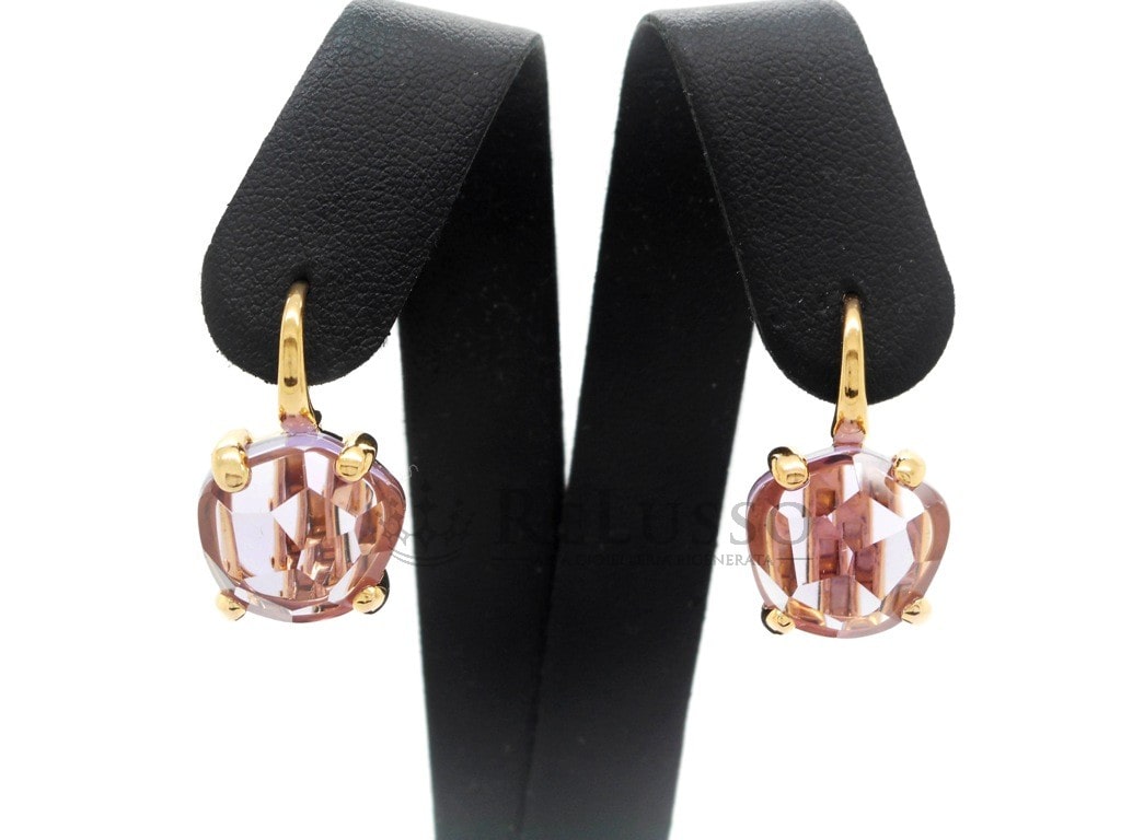 Orecchini Pomellato Lola in oro rosa 18kt con ametista foto13