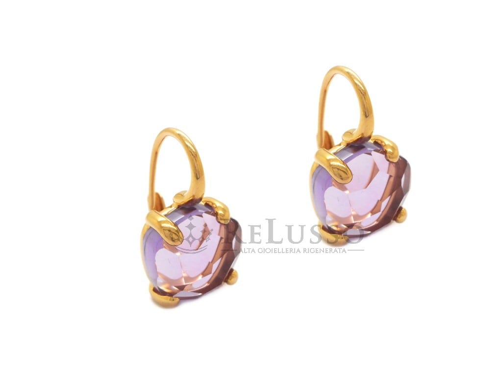 Orecchini Pomellato Lola in oro rosa 18kt con ametista foto7