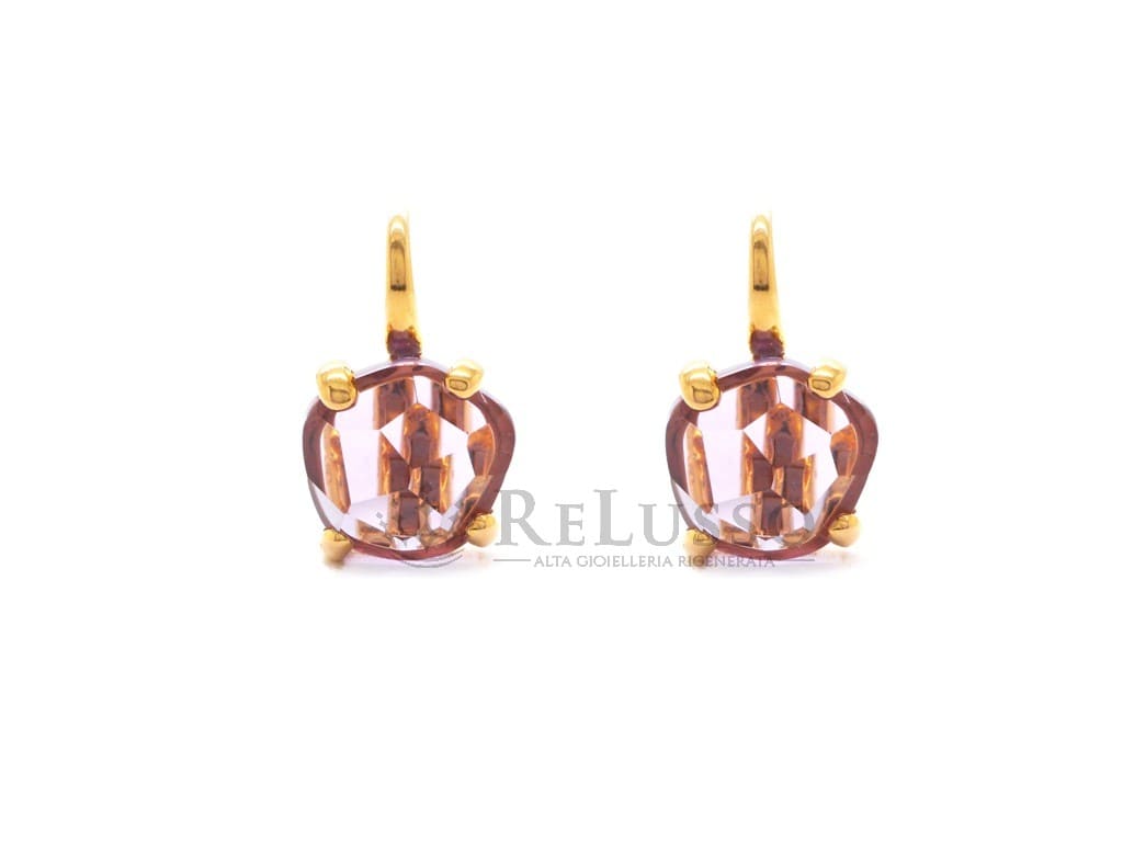 Orecchini Pomellato Lola in oro rosa 18kt con ametista foto4