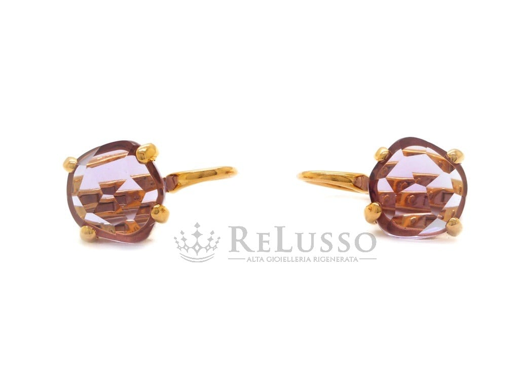 Orecchini Pomellato Lola in oro rosa 18kt con ametista foto1
