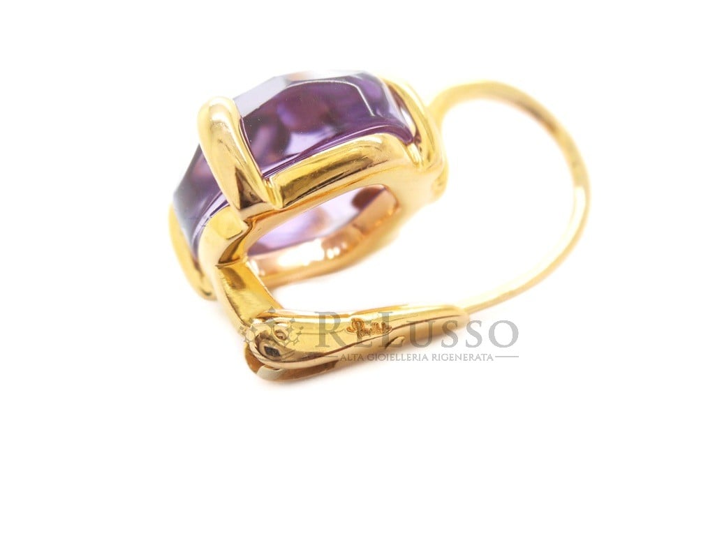 Orecchini Pomellato Lola in oro rosa 18kt con ametista foto16