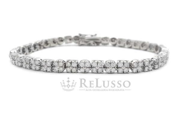 Bracciale Tennis con 160 diamanti (2,00ct) in oro bianco foto1