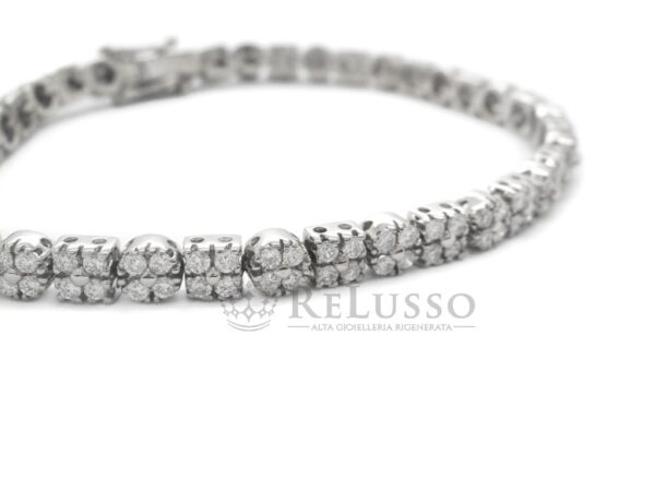 Bracciale Tennis con 160 diamanti (2,00ct) in oro bianco foto4