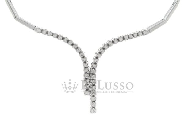 Collana ReCarlo con 0,62ct di diamanti in oro bianco 18kt foto1