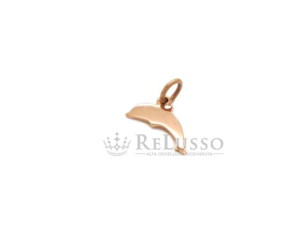 Charm Dodo Delfino oro rosa 9kt foto4