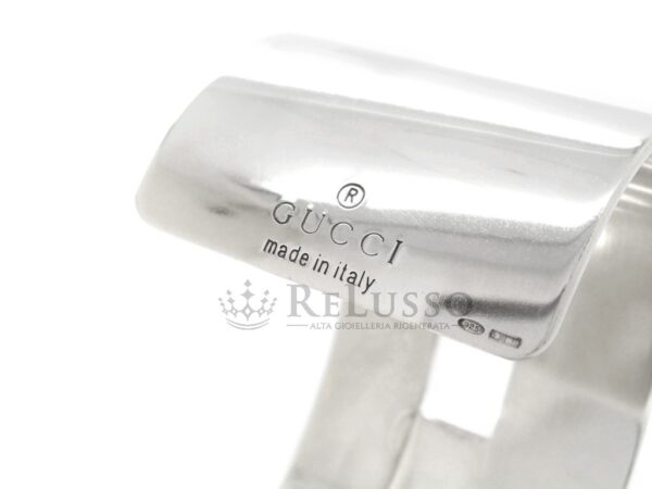 Bracciale Gucci largo in argento sterling 925 foto7
