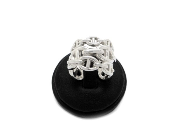 Anello Hermes Chaîne d'ancre Enchaînée, modello grande, in argento sterling foto13