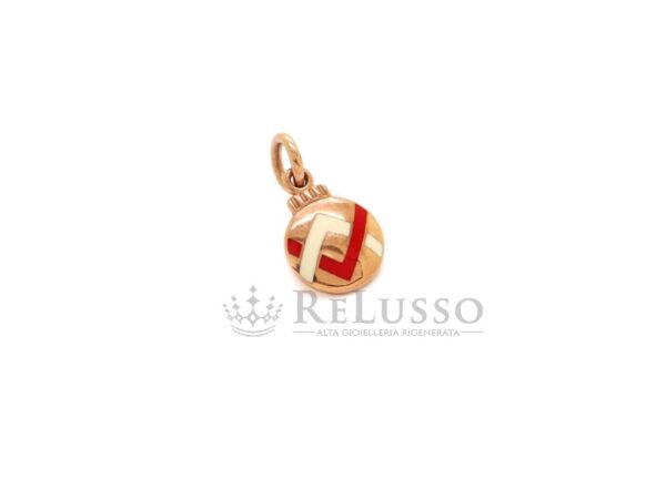 Charm Dodo Palla di Natale in oro rosa 9kt. foto4