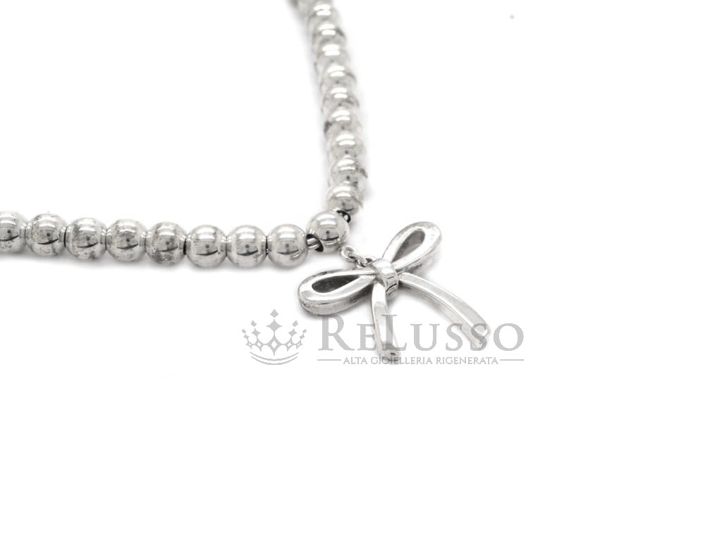 Bracciale Bead Tiffany & Co. con fiocco in argento sterling foto7