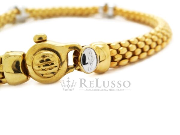 Bracciale FOPE in oro giallo con elementi in oro bianco e diamanti foto7