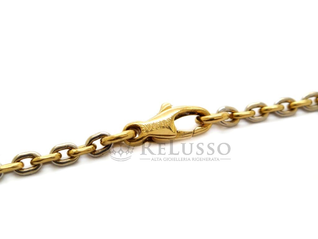Collana Bulgari vintage ad anelli in oro 18kt bicolore, 44,00cm. foto10