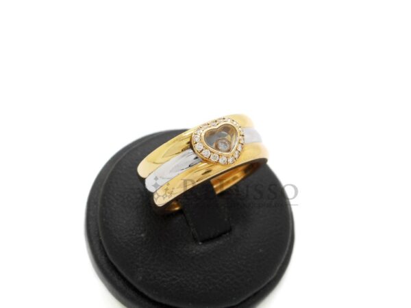 Anello Chopard collezione Happy Diamonds con 0,20ct di diamanti in oro. foto10