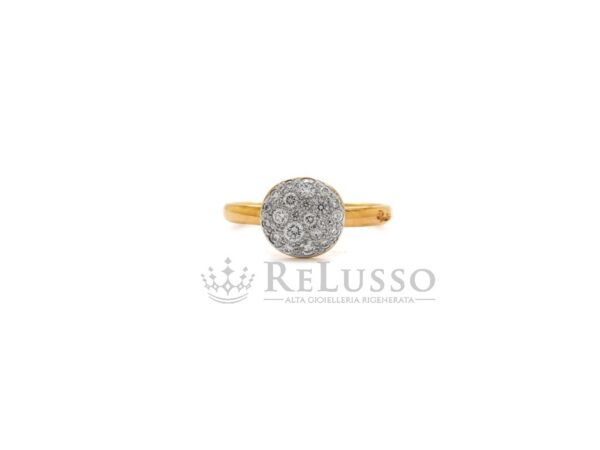 Anello Pomellato Sabbia in oro rosa 18kt e diamanti, modello piccolo rotondo. foto7