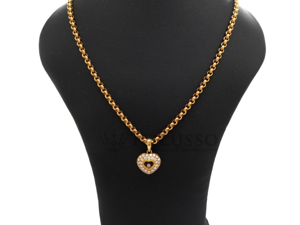 Collana Chopard collezione Happy Diamonds con 0,70ct di diamanti in oro giallo foto25