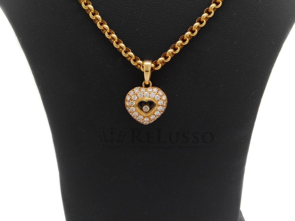 Collana Chopard collezione Happy Diamonds con 0,70ct di diamanti in oro giallo foto22