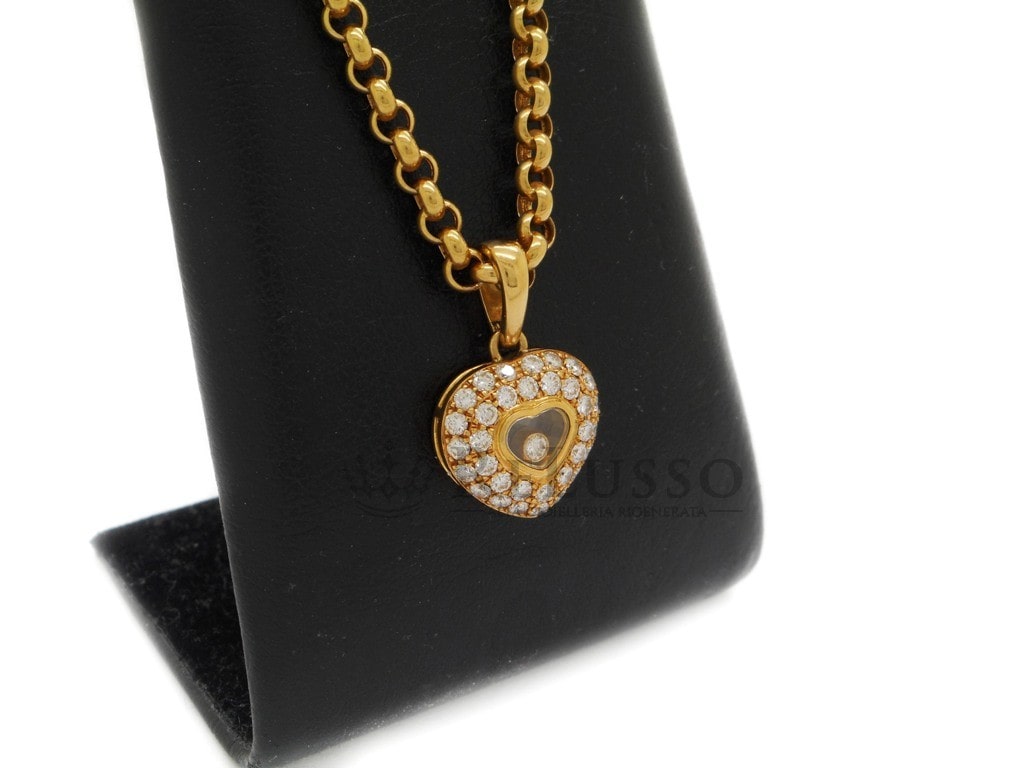 Collana Chopard collezione Happy Diamonds con 0,70ct di diamanti in oro giallo foto1