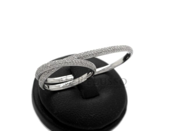 Anello Maison Margiela in oro bianco con pavé di diamanti foto13