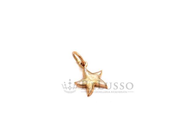Charm Dodo Stellina in oro rosa 9kt e smalto madreperla. foto4