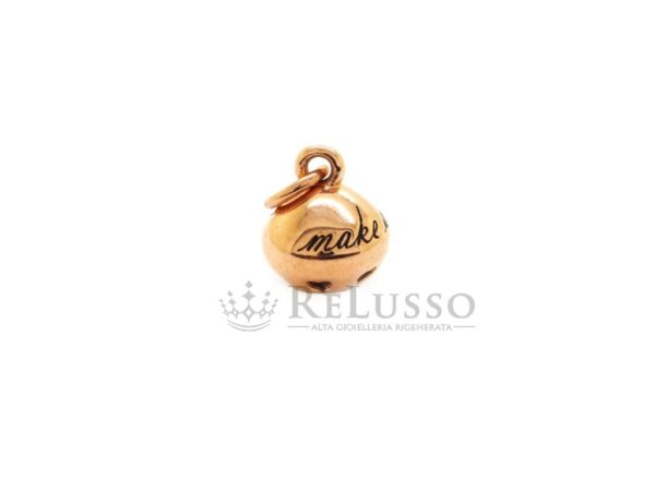 Charm Dodo Campanello "Make a wish" in oro rosa 9kt. foto4