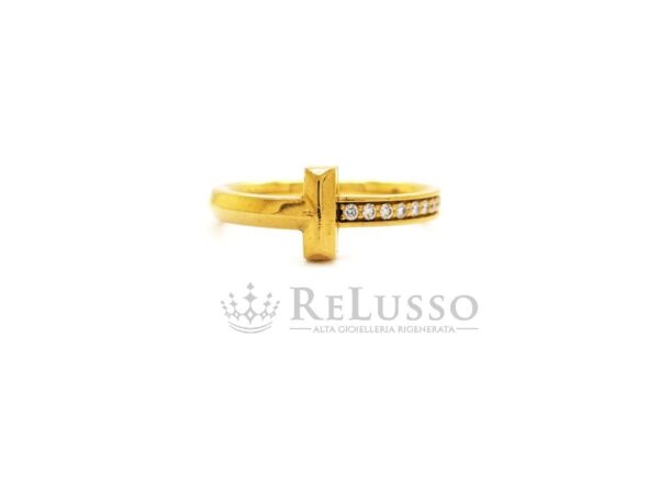 Anello Tiffany T1 in oro giallo con diamanti collezione Tiffany T foto10