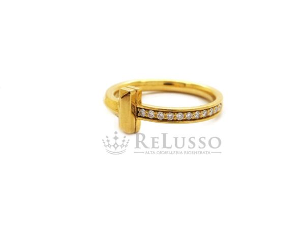Anello Tiffany T1 in oro giallo con diamanti collezione Tiffany T foto7