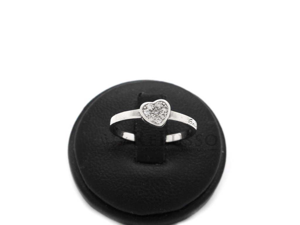 Anello Salvini Be Happy Cuore con diamanti in oro bianco 9kt. foto10