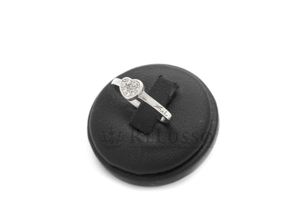 Anello Salvini Be Happy Cuore con diamanti in oro bianco 9kt. foto7