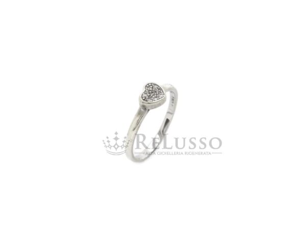 Anello Salvini Be Happy Cuore con diamanti in oro bianco 9kt. foto1