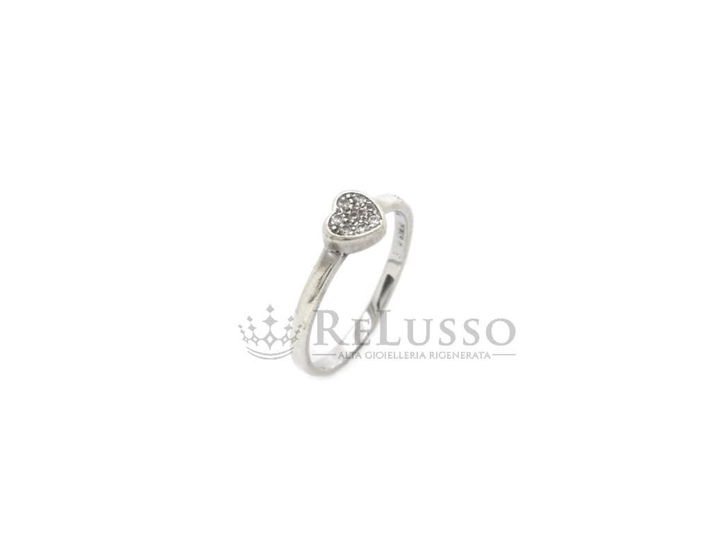Anello Salvini Be Happy Cuore con diamanti in oro bianco 9kt. foto1