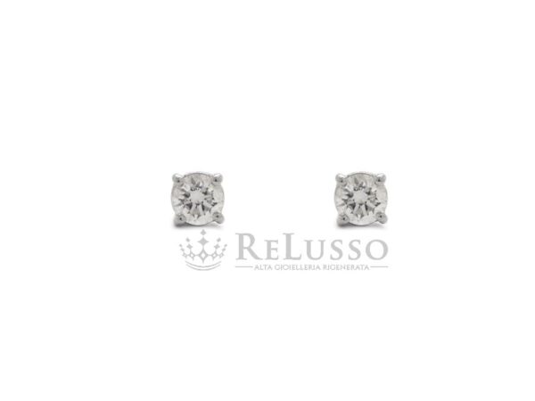 Orecchini punto luce 0,50ct I color oro bianco 18kt. foto4