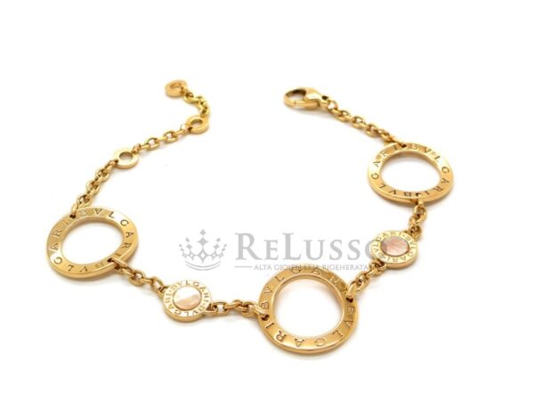 Bracciale Bulgari collezione Bvlgari-Bvlgari in oro giallo e madreperla foto13