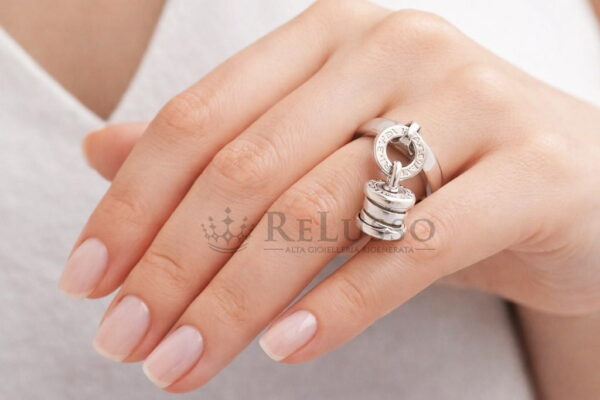 Anello B.Zero1 Bulgari in oro bianco con diamante foto13