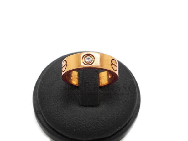 Anello Cartier Love in oro rosa con 3 diamanti, modello classico foto1