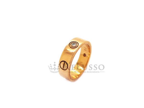 Anello Cartier Love in oro rosa con 3 diamanti, modello classico foto16