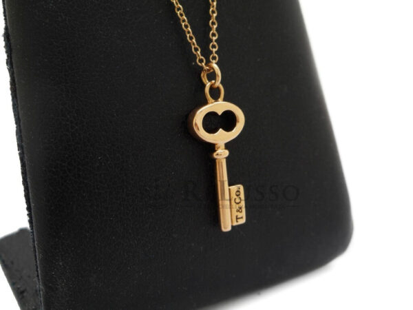 Collana Tiffany Keys Oro Rosa 18kt con Chiave Ovale foto4