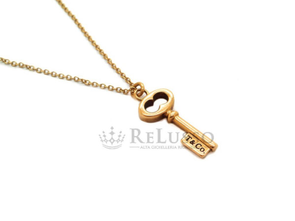 Collana Tiffany Keys Oro Rosa 18kt con Chiave Ovale foto19