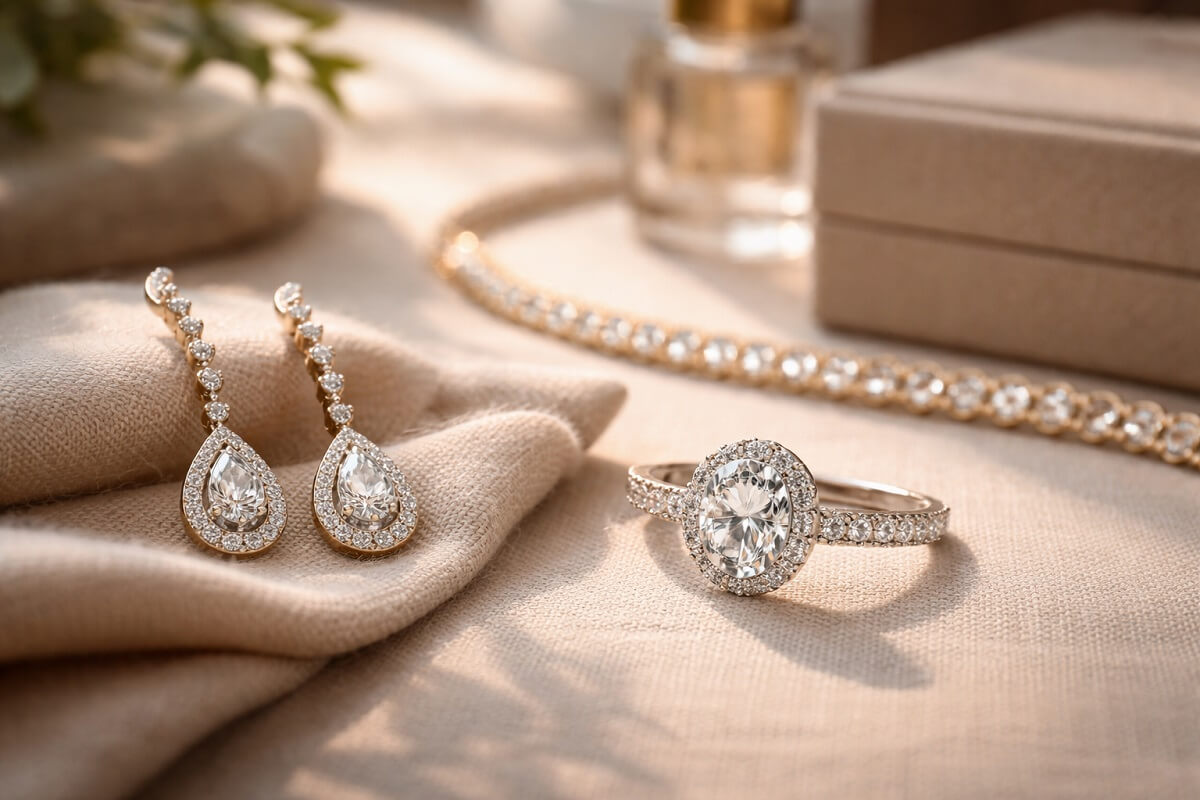 Dettaglio elegante di gioielli di lusso ReLusso