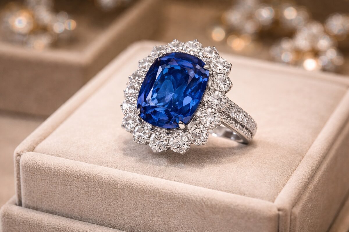 Bague avec pierre précieuse importante proposée par ReLusso