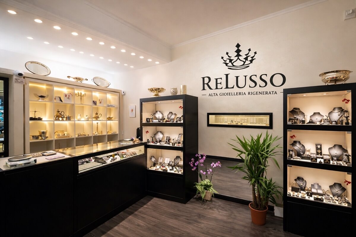 Intérieur de la joaillerie ReLusso à Rome