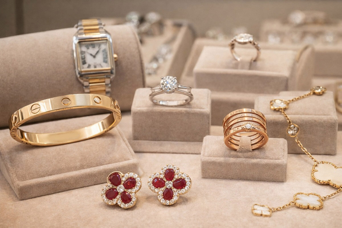 Sélection de bijoux signés de luxe proposée par ReLusso
