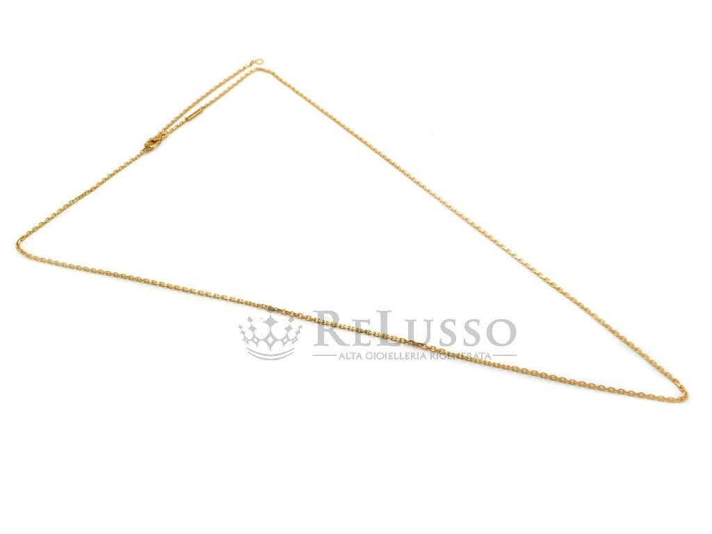 Cadena Van Cleef & Arpels Forçat en oro amarillo de 18 kt extendida con detalle de los eslabones